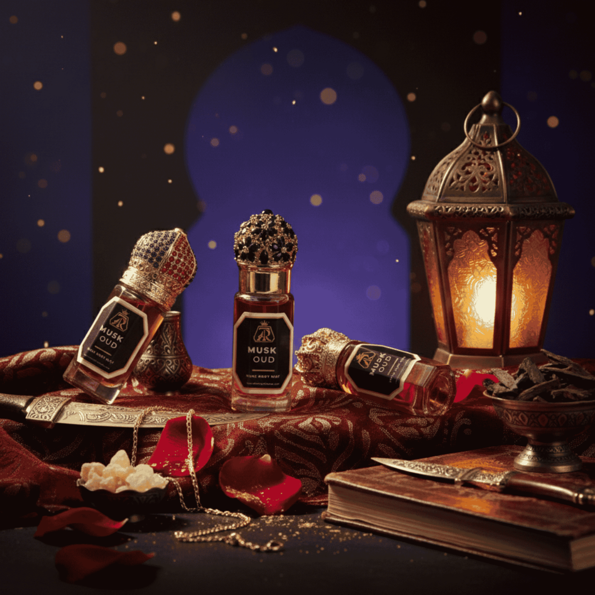 Before and after oud oil packaging and delivery in USA