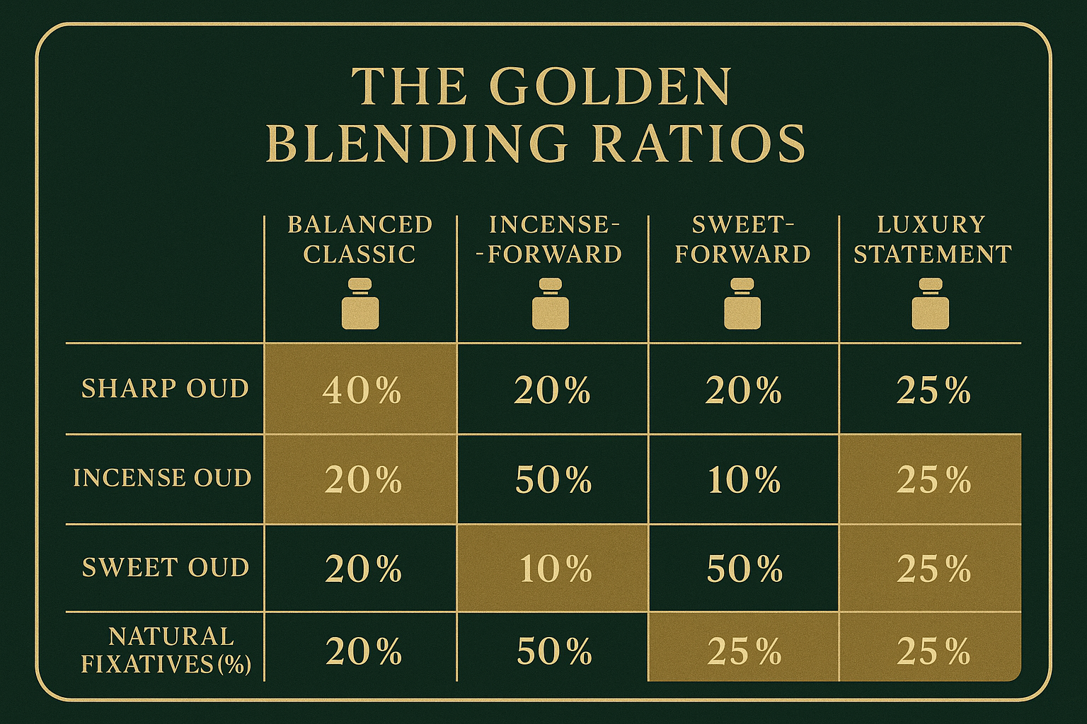 Summary of Pure Oud Oil Blending Rules