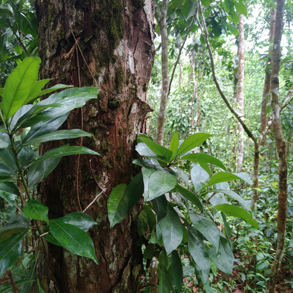 An Aquilaria tree in the forest